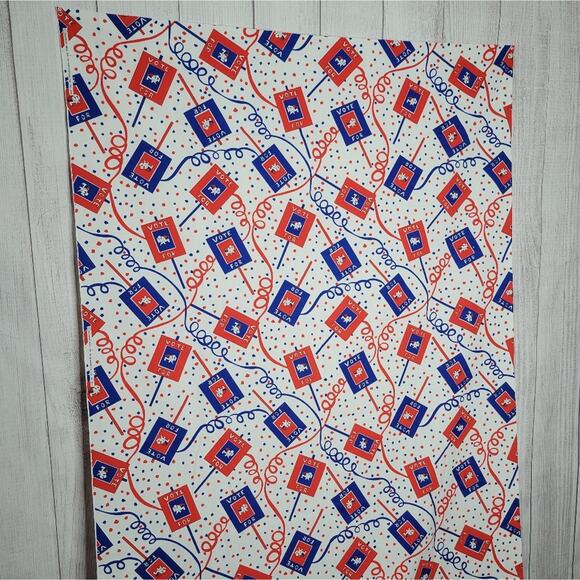 Vintage 1972 Klopman Mills Republican Elephant Political VOTE Fabric, 44.5x114 - Picture 2 of 6